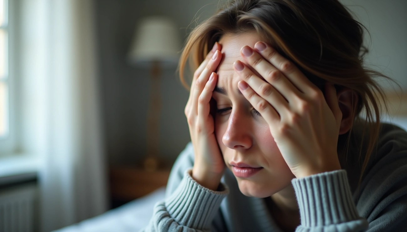5 Reasons Why Ignoring Intrusive Thoughts is Challenging 5 Reasons Why Ignoring Intrusive Thoughts is Challenging. Woman holding her head in distress while experiencing intrusive thoughts and anxiety